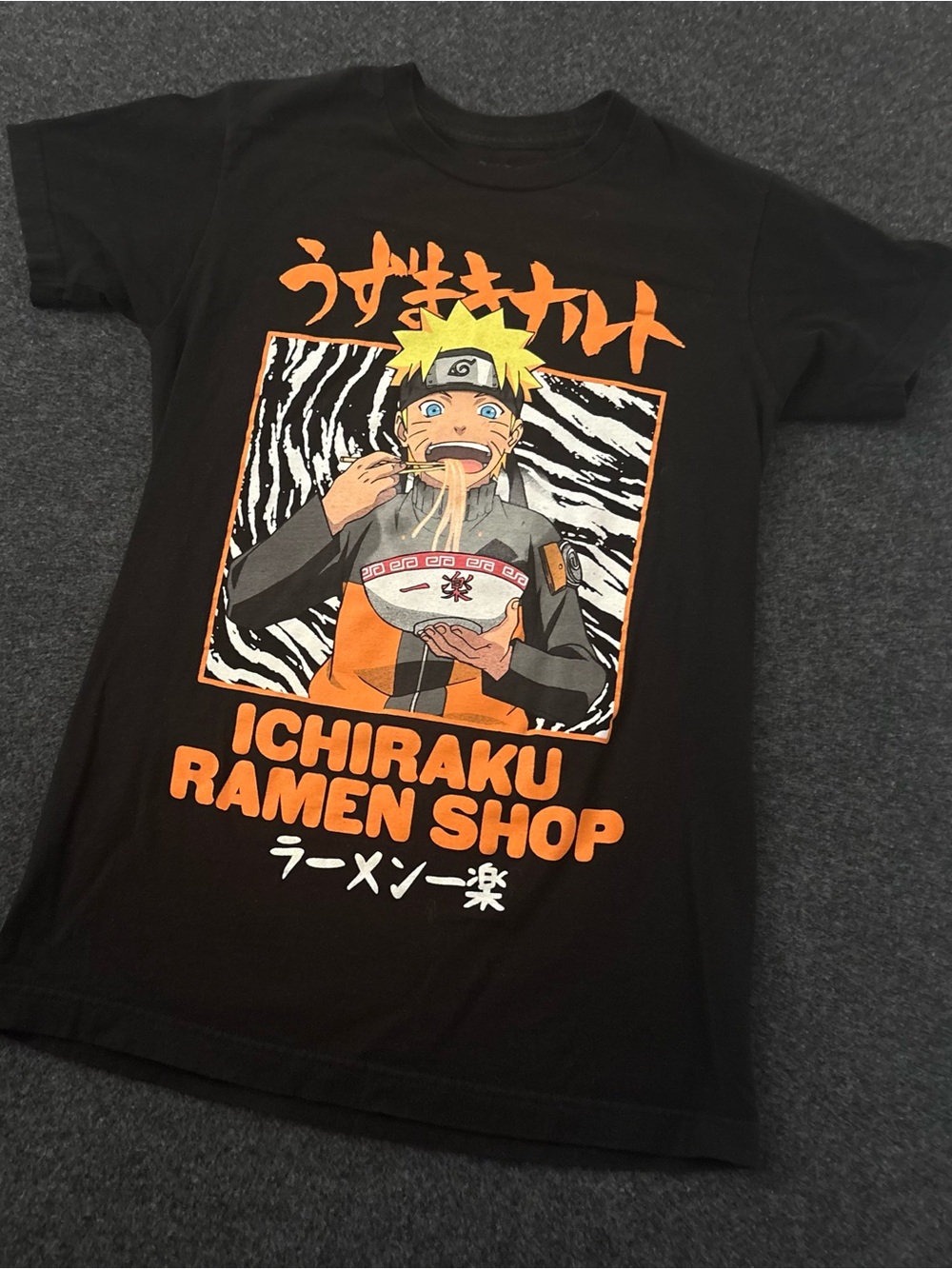 Vtg Anime 2007 Naruto Shippuden Ichiraku Women’s S Graphic T-Shirt Black Cotton